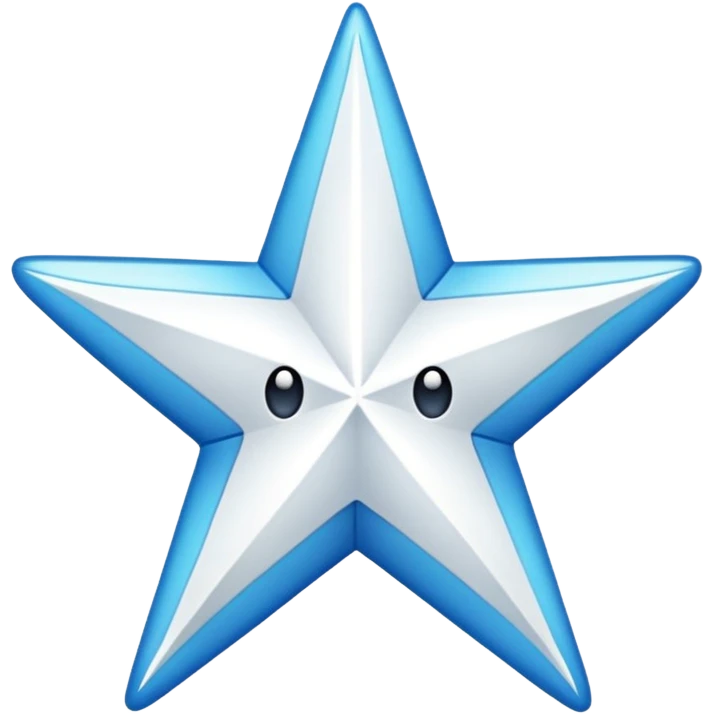 White star tipped over emoji
