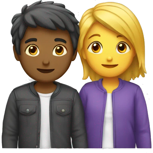 Deux personne qui s’embrassent  emoji
