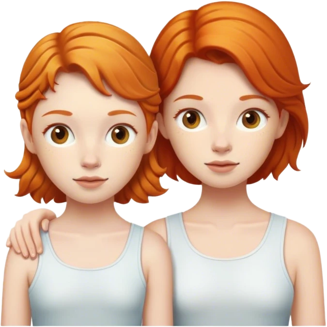 Two ginger twin girls emoji