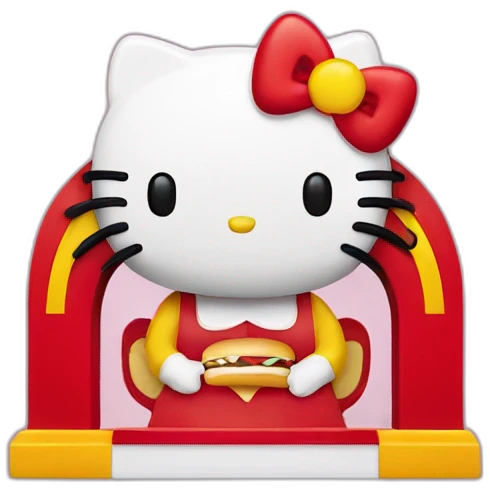 Hello kitty as a McDonald’s sign  emoji