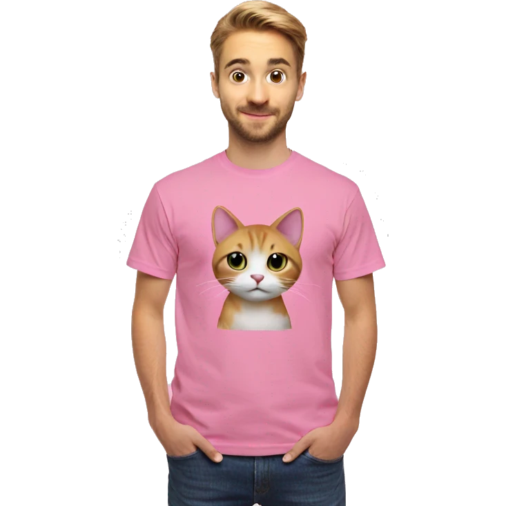CAT pink Shirt emoji