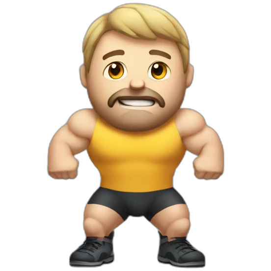 Massive weightlifter, gigacchad emoji