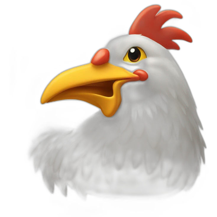 Poulet sur dauphin emoji