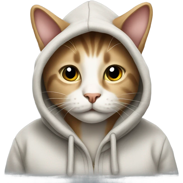 Cat in a hoodie emoji