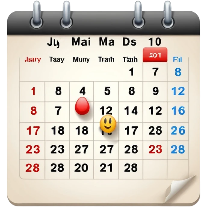 calendar with two dates highlighted emoji