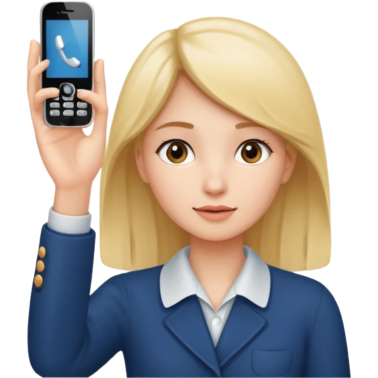 Girl holding her hand up like a phone to call emoji