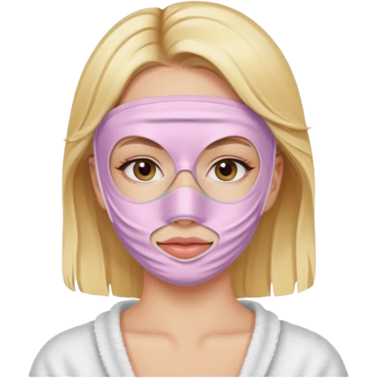 Spa mascarilla nena rubia emoji
