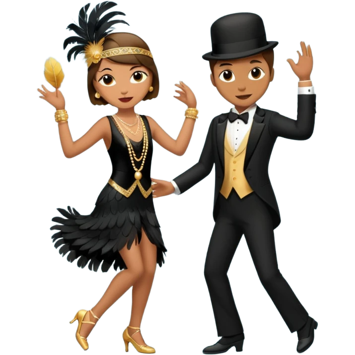 a pair of dancing jazzers emoji