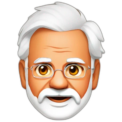 Prime Minister Narendra Modi standing by our BJP team holder emoji