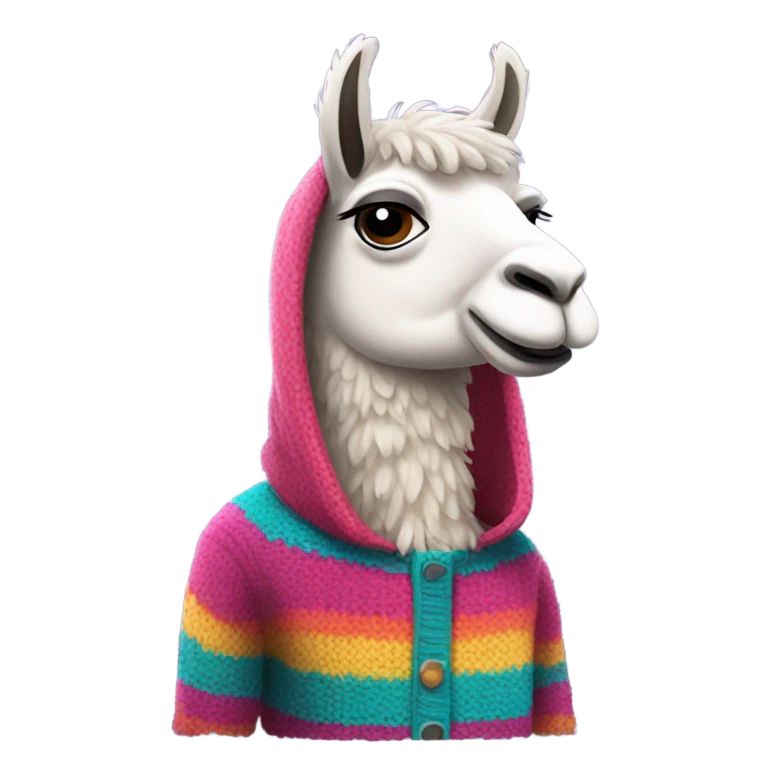 Llama wearing a sweater emoji