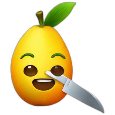 fruit with knife emoji