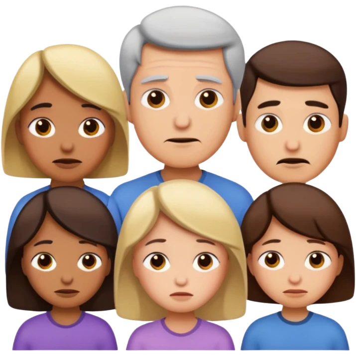 семья где 1 человек недоволен  emoji