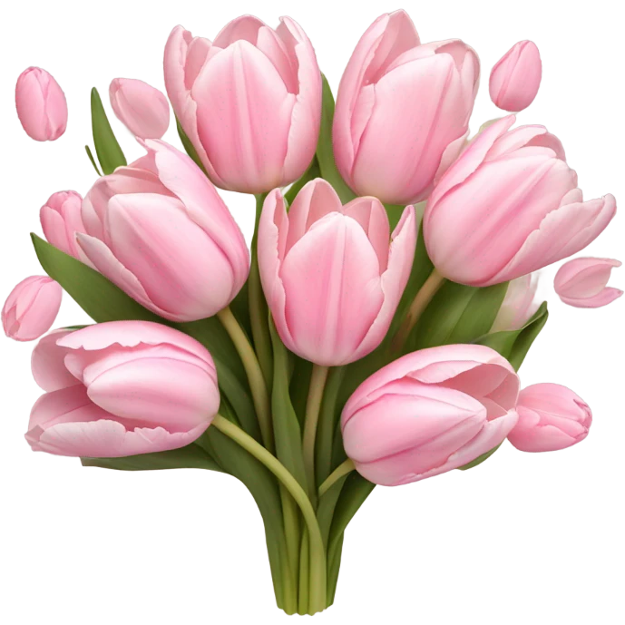 pastel pink tulip bouquet emoji