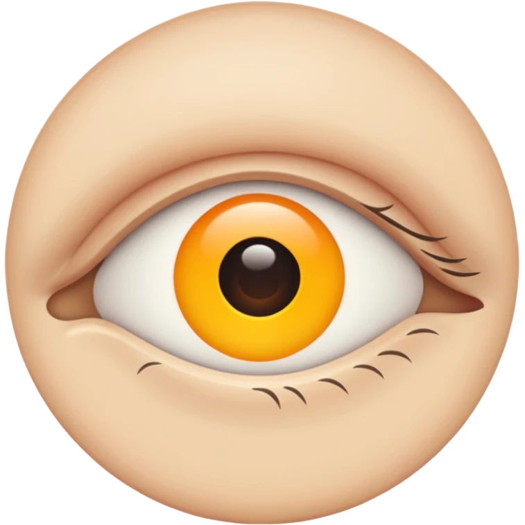 iOS emoji, minimal eye symbol, circle with dot, flat emoji