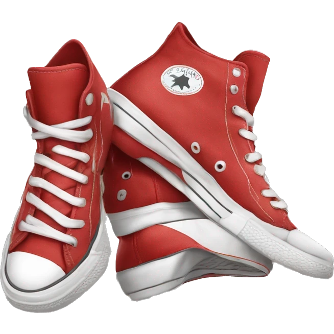 red converse shoe high dunk emoji