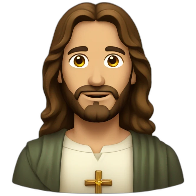 Jesucristo RESANDO emoji