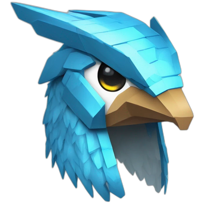 Minecraft Articuno Cyberpunk Head emoji