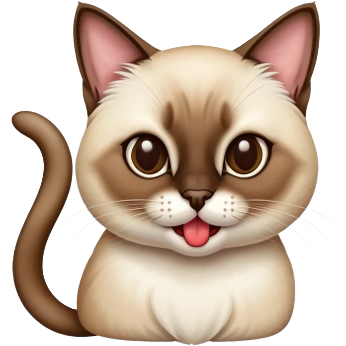 gato siamés con la lengua afuera  emoji