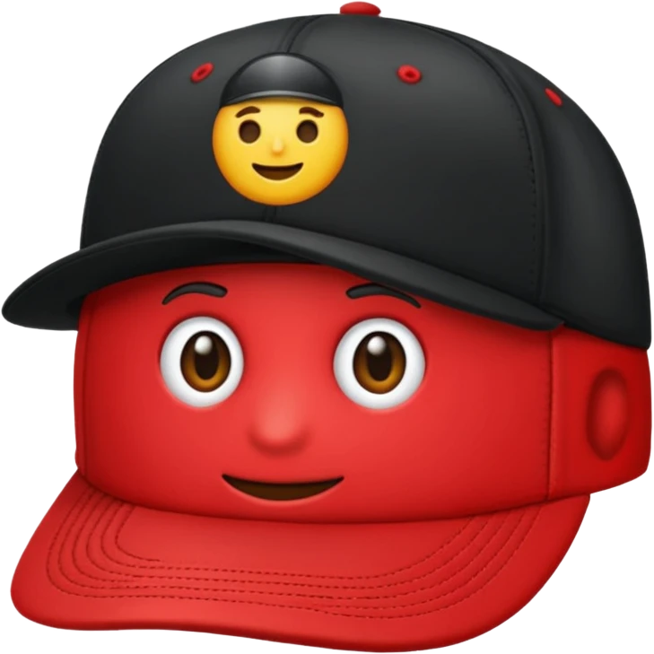 Quiero un emoji con una gorrita negra con las letras CH en color rojo emoji