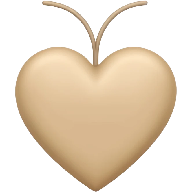 beige heart emoji