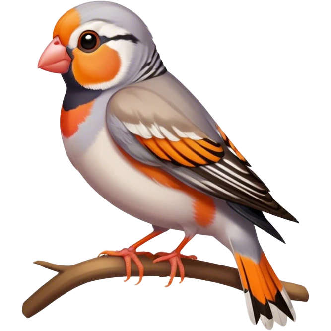 zebra finch bird emoji