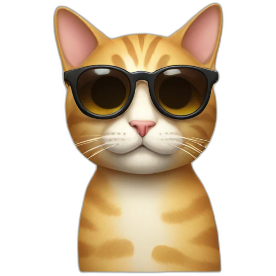Cat with sunglasses emoji