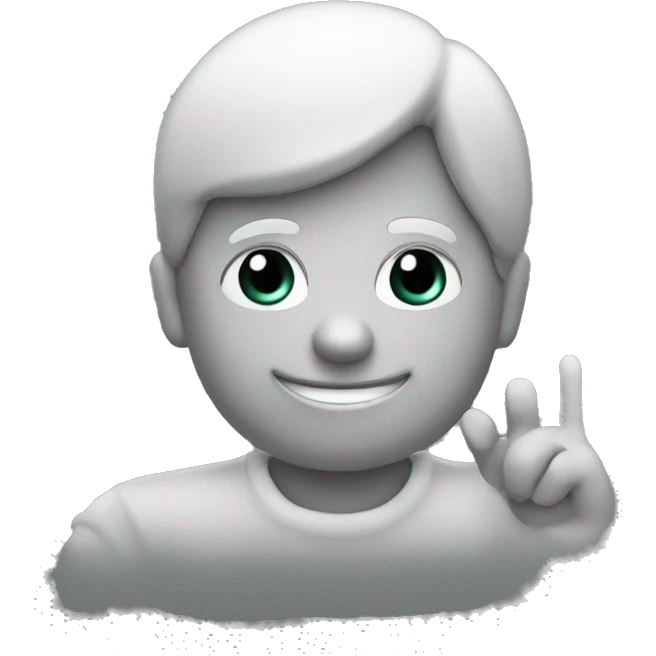 Saying hello with one hand in the akr, with black bacground emoji