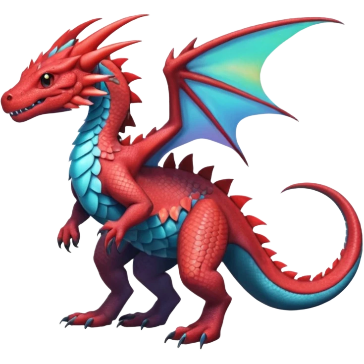 Dutch-Angel-Dragon-Salandit-Salamence-Drudigon-fusion-animal-creature, full body  emoji