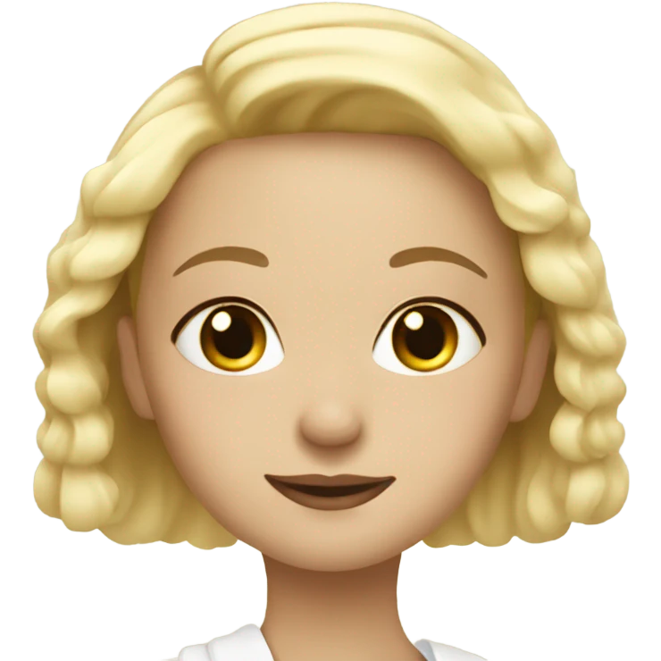 Blonde girl in spa emoji