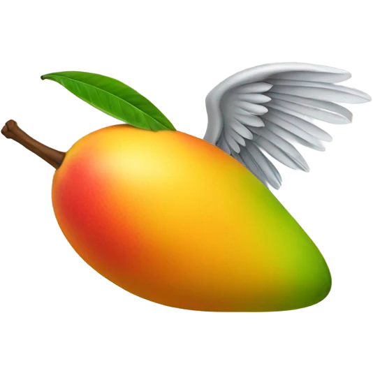 Mango with wings emoji