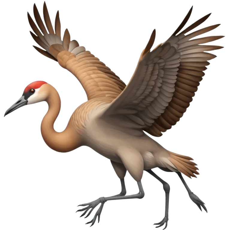 Sandhill crane bird flying emoji
