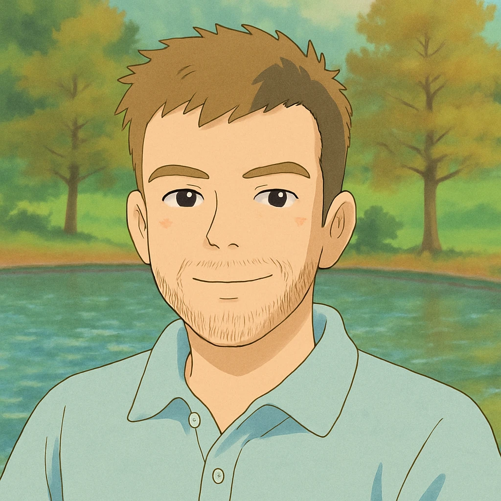 Transform this portrait into a Ghibli style illustration, keeping the background soft and natural. emoji