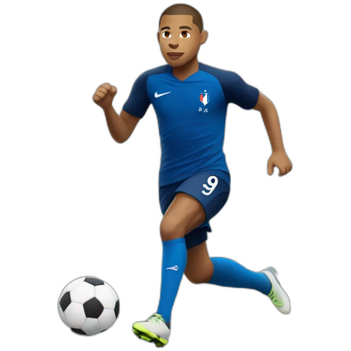france mbappe player running emoji