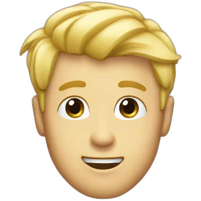 Blond guy wink tongue emoji