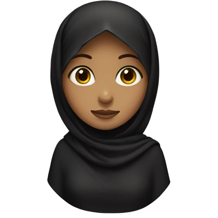 A girl in a black hijab emoji
