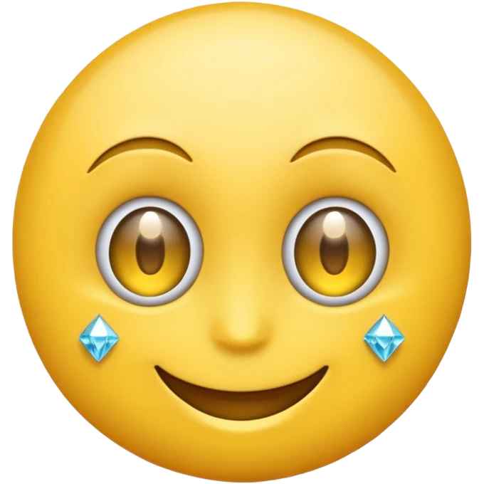 Emoji face with diamond eyes emoji