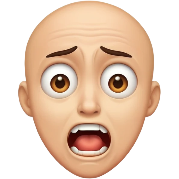 Scared cringe emoji