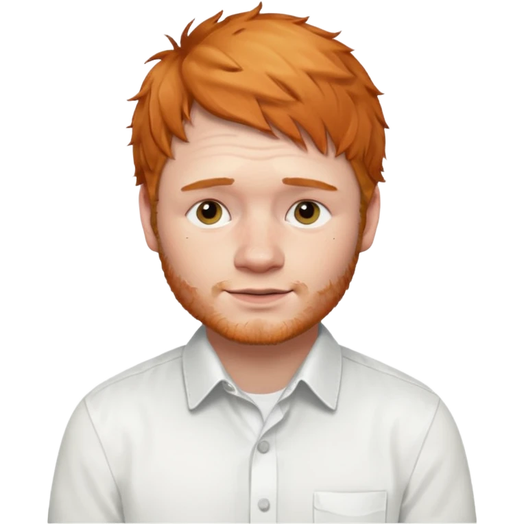 Ed Sheeran wear a white shirt emoji