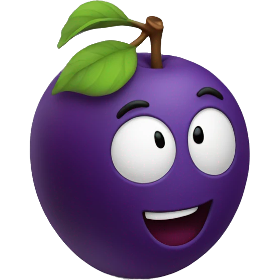 3D plum emoji
