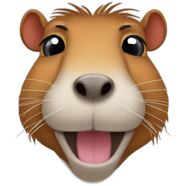 Capybara winking with one eye emoji