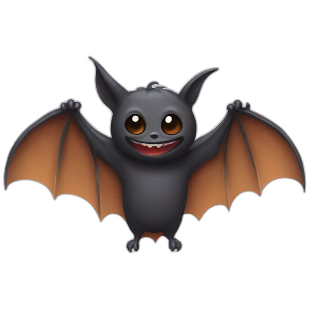 Halloween bat saying Hello emoji