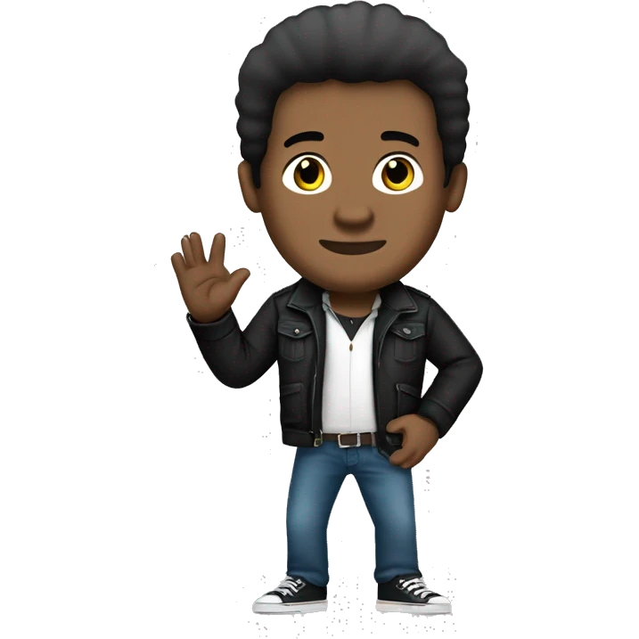 create a full body benjamic franklin bitmoji with a yes sign in one hand and no sign in the other  emoji