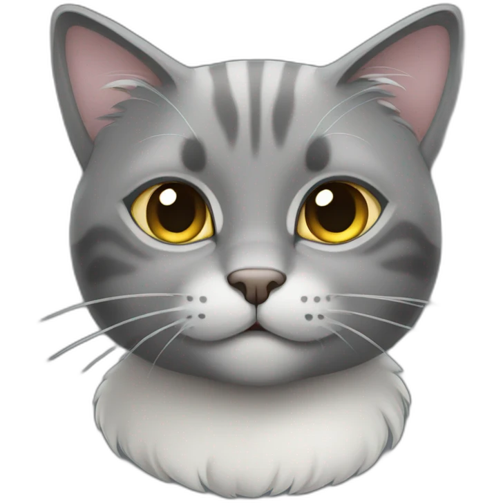 Light and dark grey cat emoji