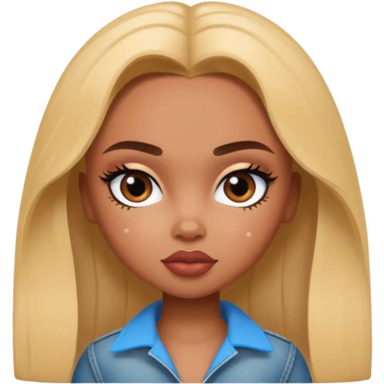 pretty bratz baddie, looking like georgia miller from ginny and georgia emoji