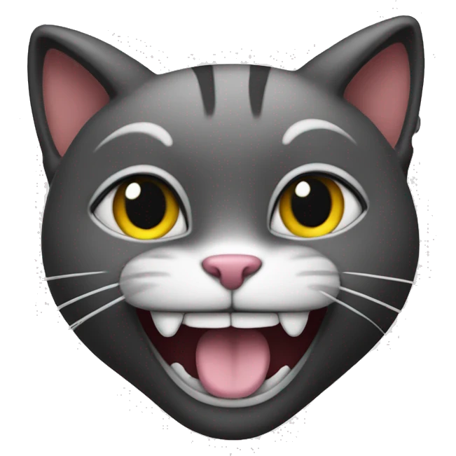 baddie cat with smile emoji