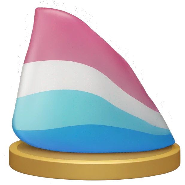 tipped scales with a trans flag emoji