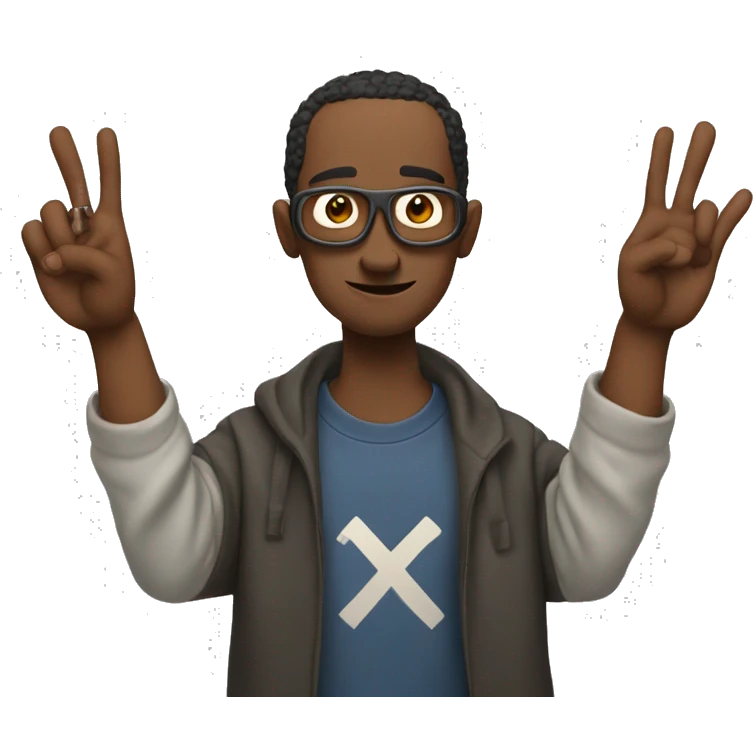 z gang sign with 12 fingers on one hand emoji