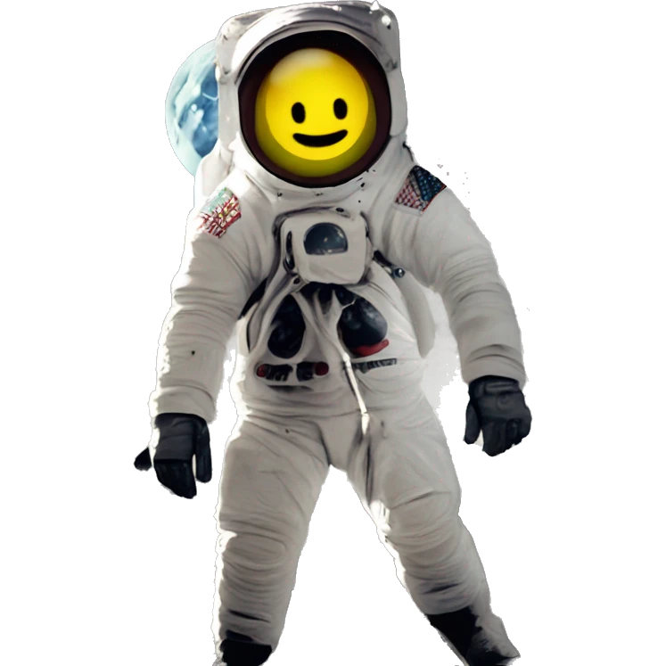 Emmanuel Macron on the Moon emoji