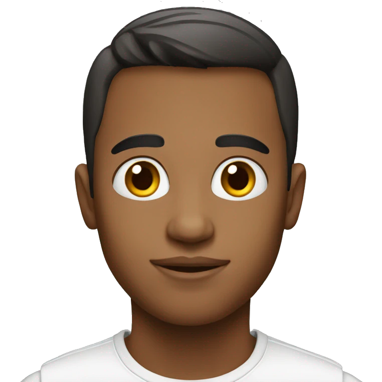 young man white emoji
