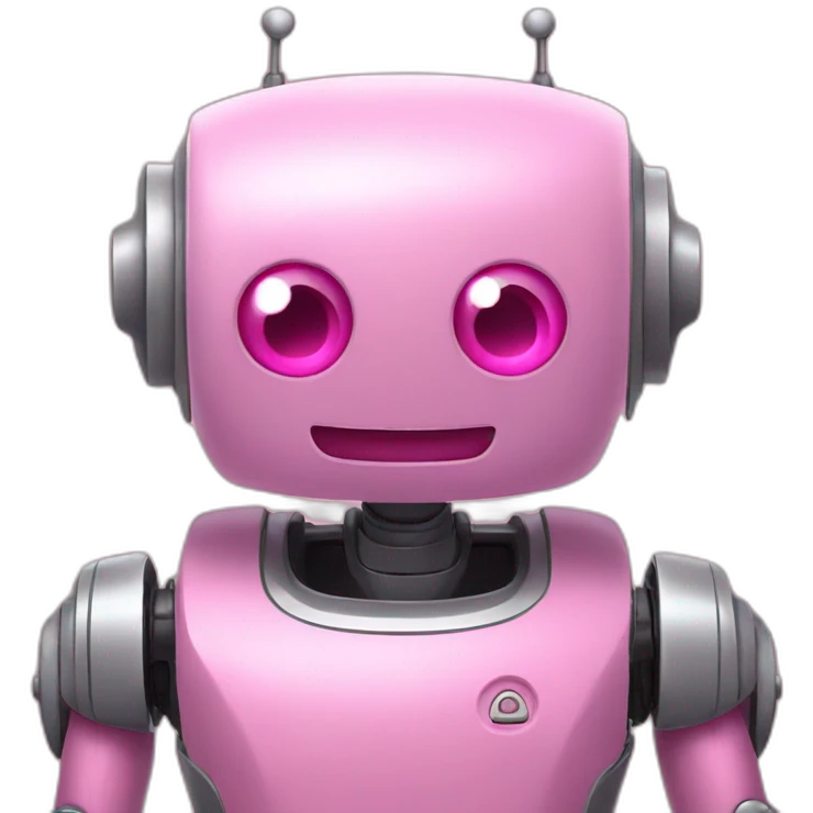 Pink Robot speaking emoji